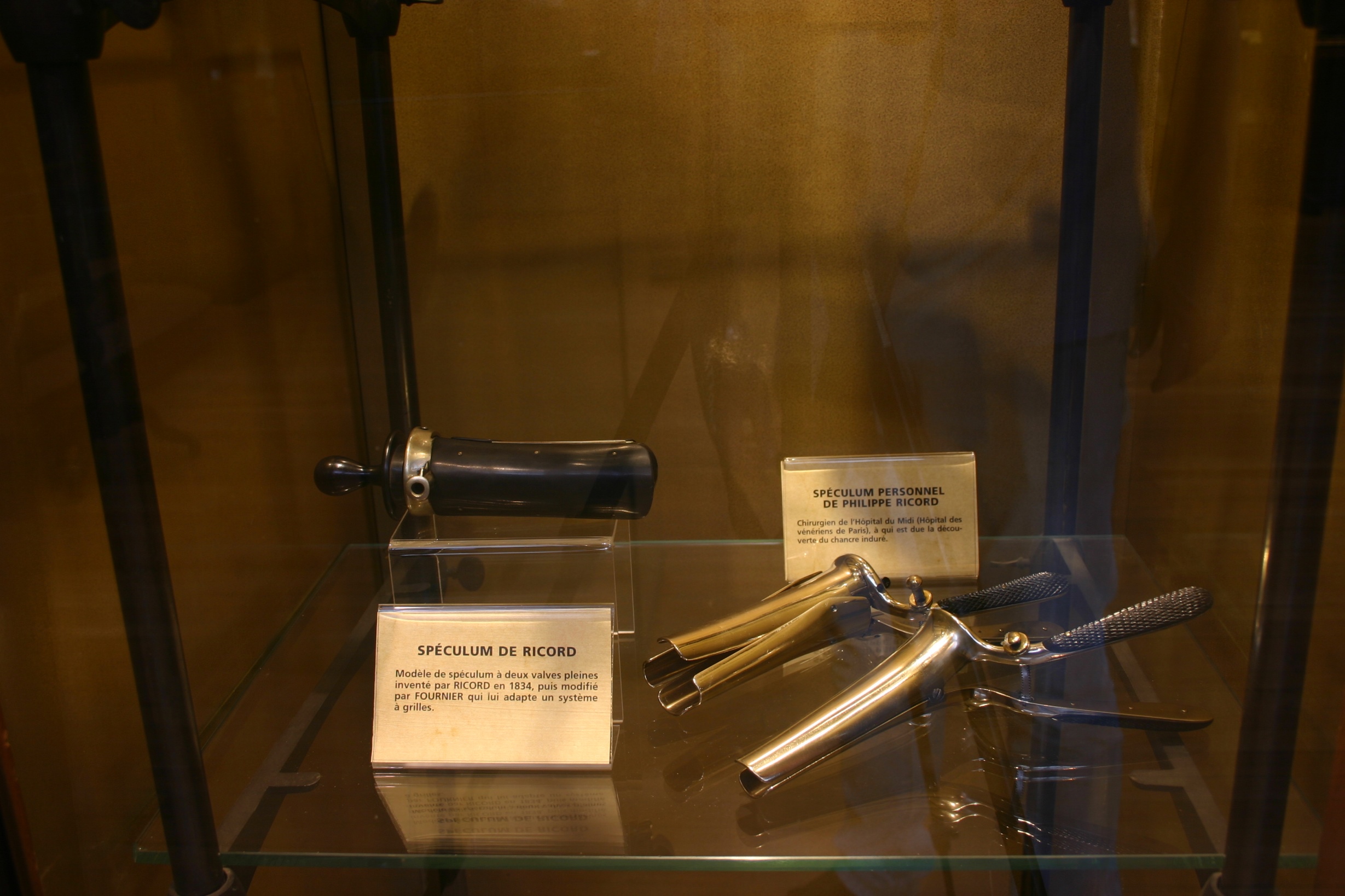 Philippe Ricord's specula, Musée d'Histoire de la Médecine, Paris (2).JPG